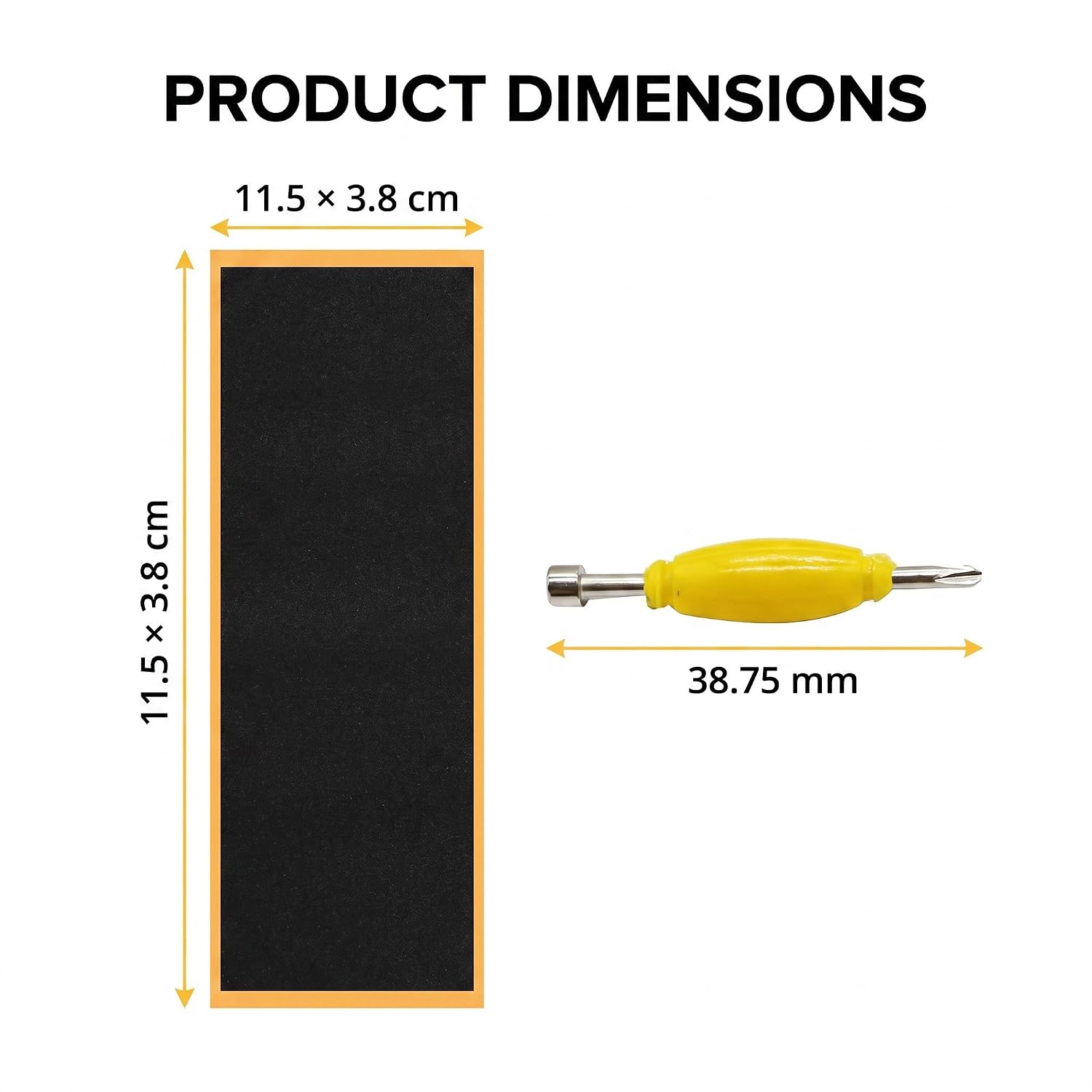 12 Pack Fingerboard Grip Tape Sticky Foam Sticker Replacement + Screwdriver Tool Nut Driver Replacement for Finger Skateboards Accessories