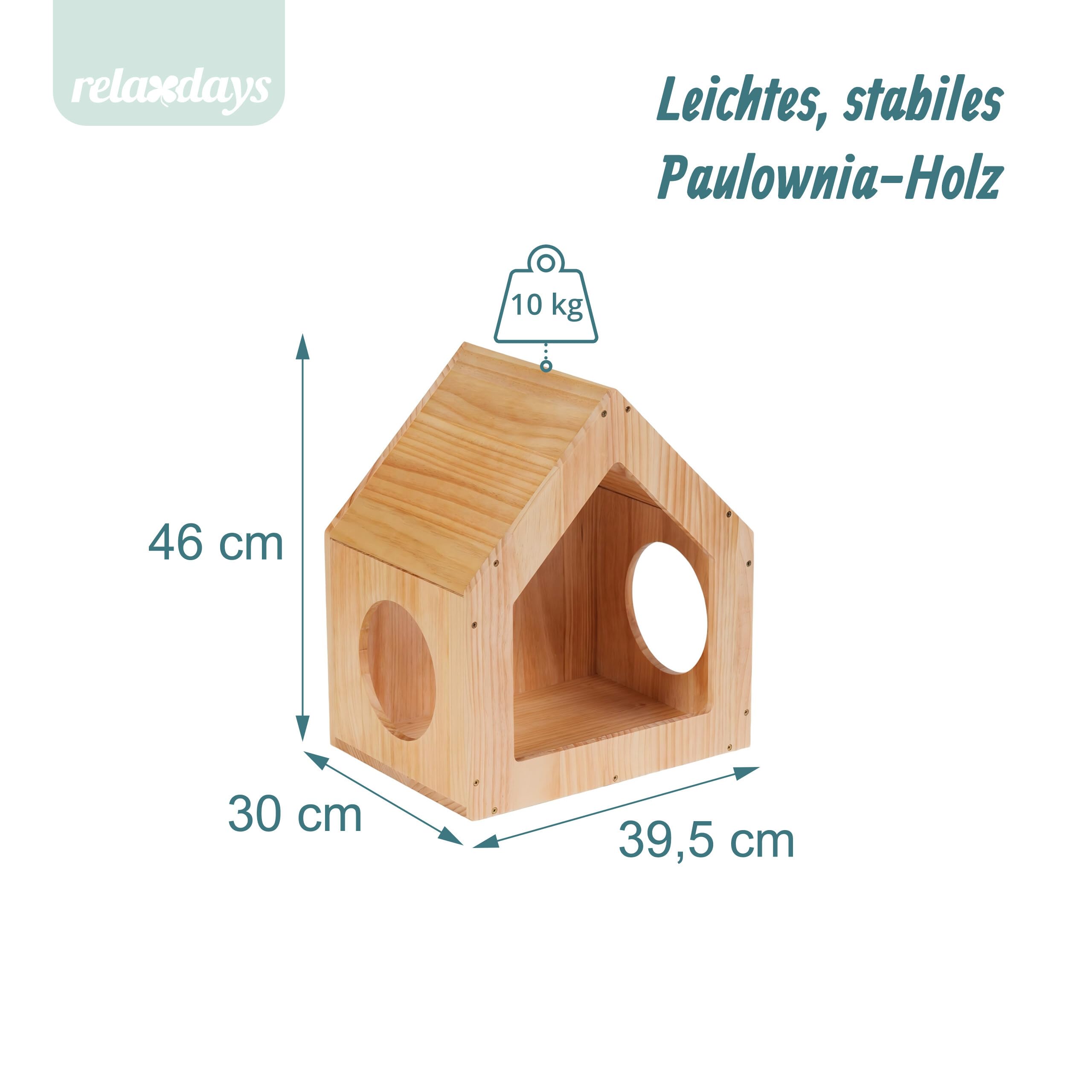 Relaxdays Katzenhaus, Katzenmöbel Wand & Boden, Farbe