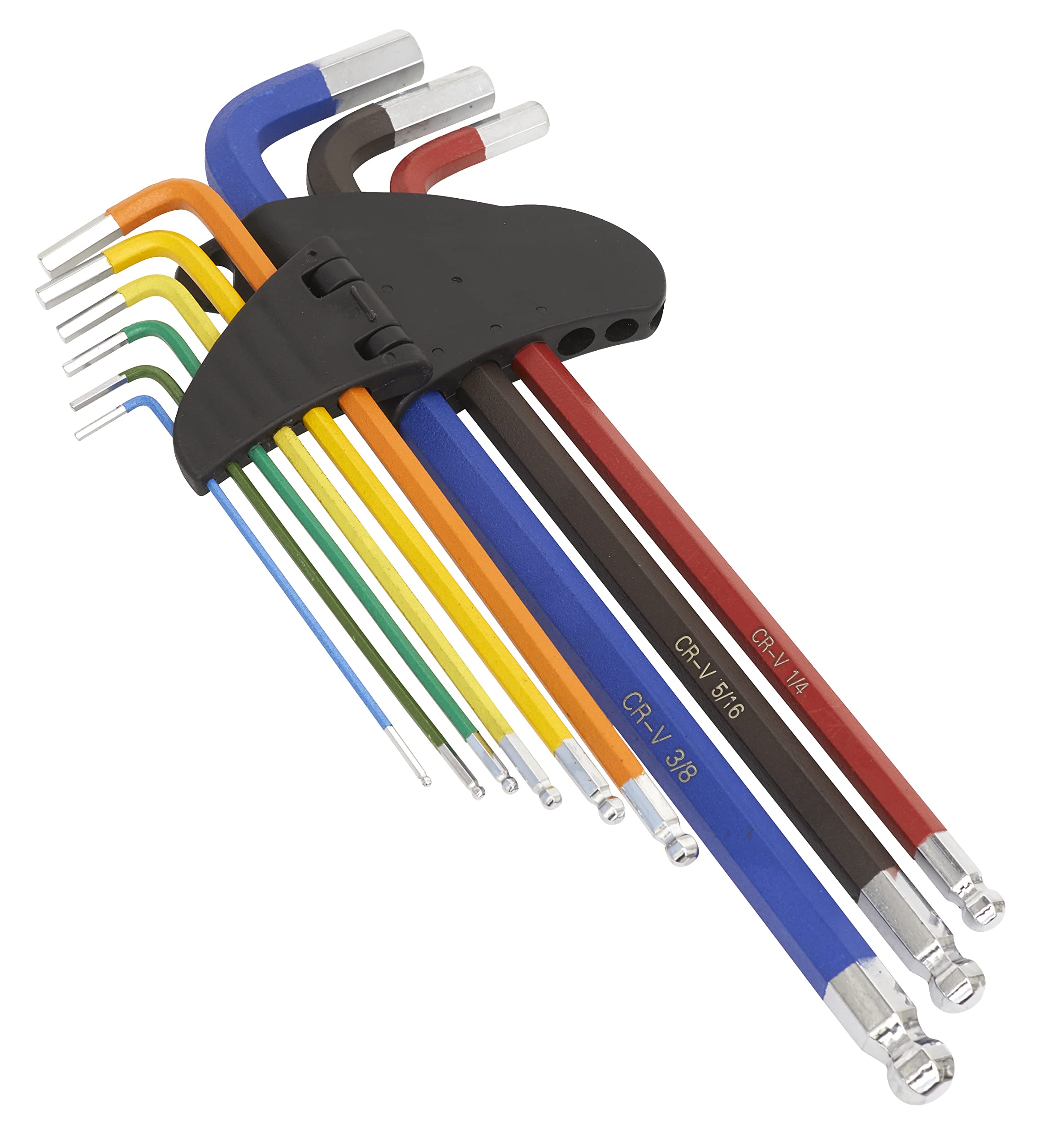 Sealey Premier 9pc Anti-Slip Extra-Long Ball-End Allen Key Hex Set - Imperial - AK7198