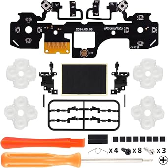eXtremeRate ps5コントローラーBDM-050に対応用ストロングバージョンホールクリッキーキットV2、ショルダー・フェイス・方向ボタン、ps5コントローラーに対応用カスタムマイクロスイッチL2R2クリッキーヘアトリガーキットとタクタイルL1R1フェイスボタンマウスクリック