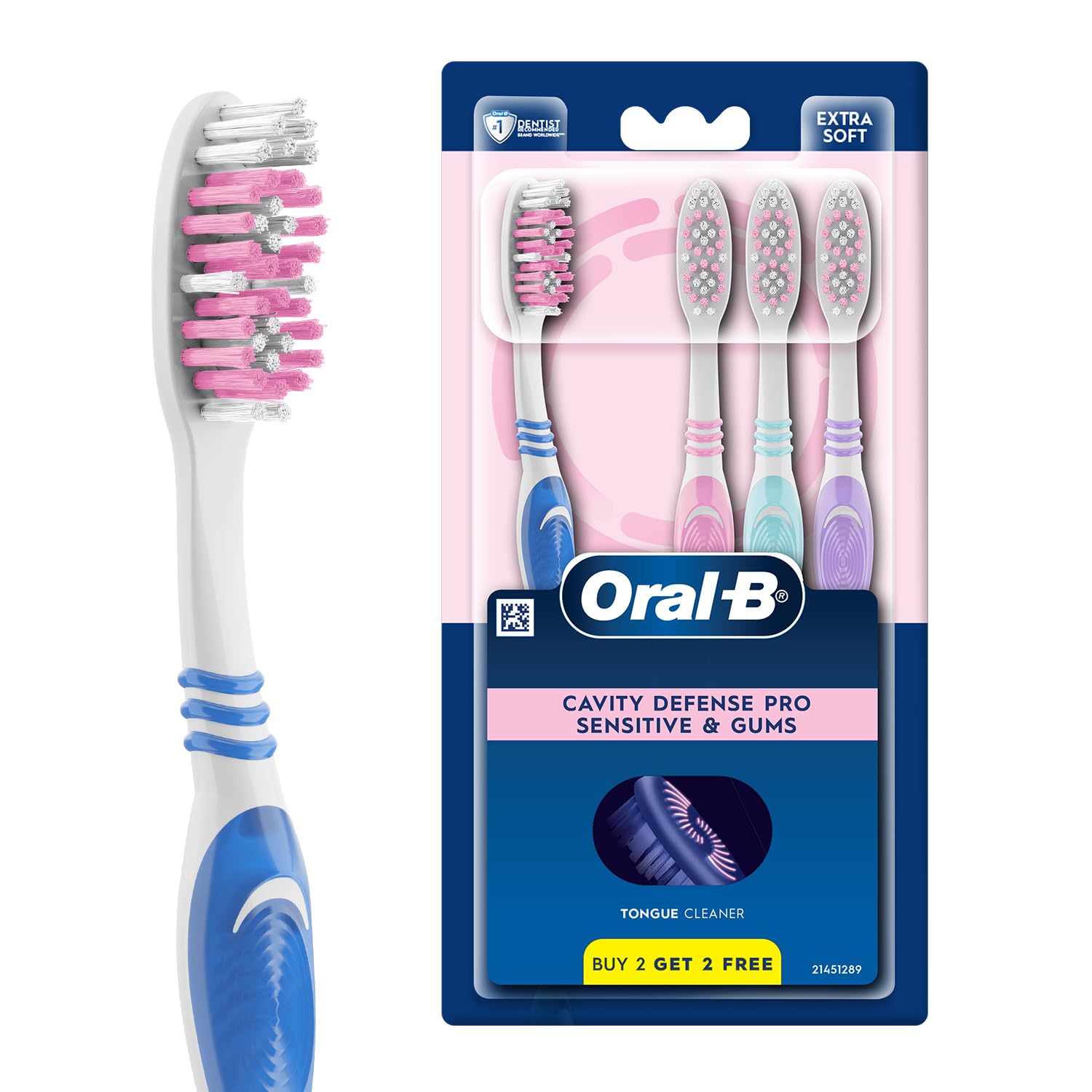 Oral B Soft Sensitive Whitening Toothbrush - 4 Pieces-image-16