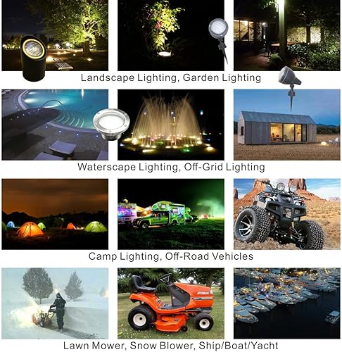 Miniatura 6 de PAR36 - Bombilla reflectora LED de 9 W, impermeable IP67, CACC 12 voltios, 900 lm, para paisaje, jardín, fuera de la red y uso en vehículos, blanco
