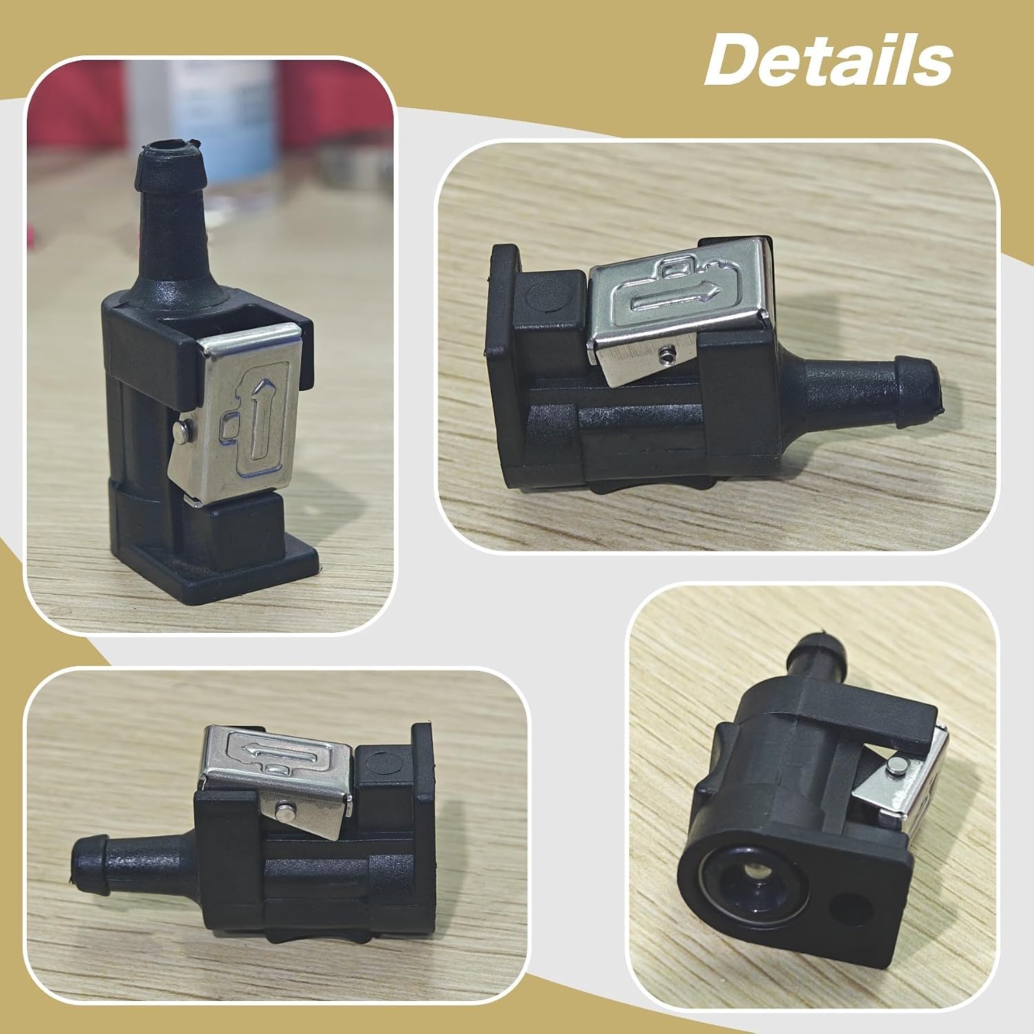 5/16" Engine & Tank Side Fuel Connector for Yamaha Outboard | Contains: 1 Female Fuel Connector & 1 Male Fuel Connector, Replacement Yamaha 6E5-24305, 6Y2-24305
