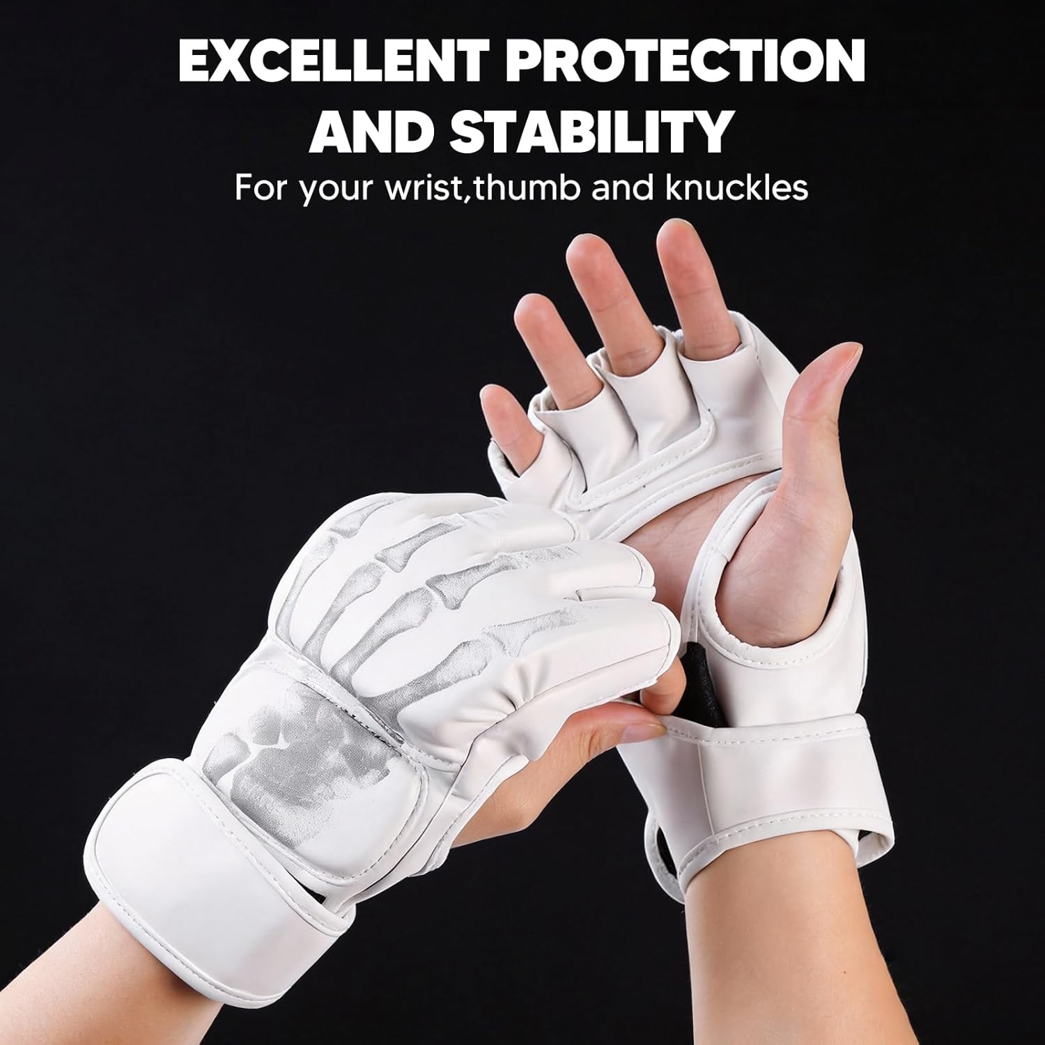 Generic 2 Pairs MMA Gloves Martial Arts Bag Gloves Boxing Fight Gloves Kickboxing Gloves for Sparring