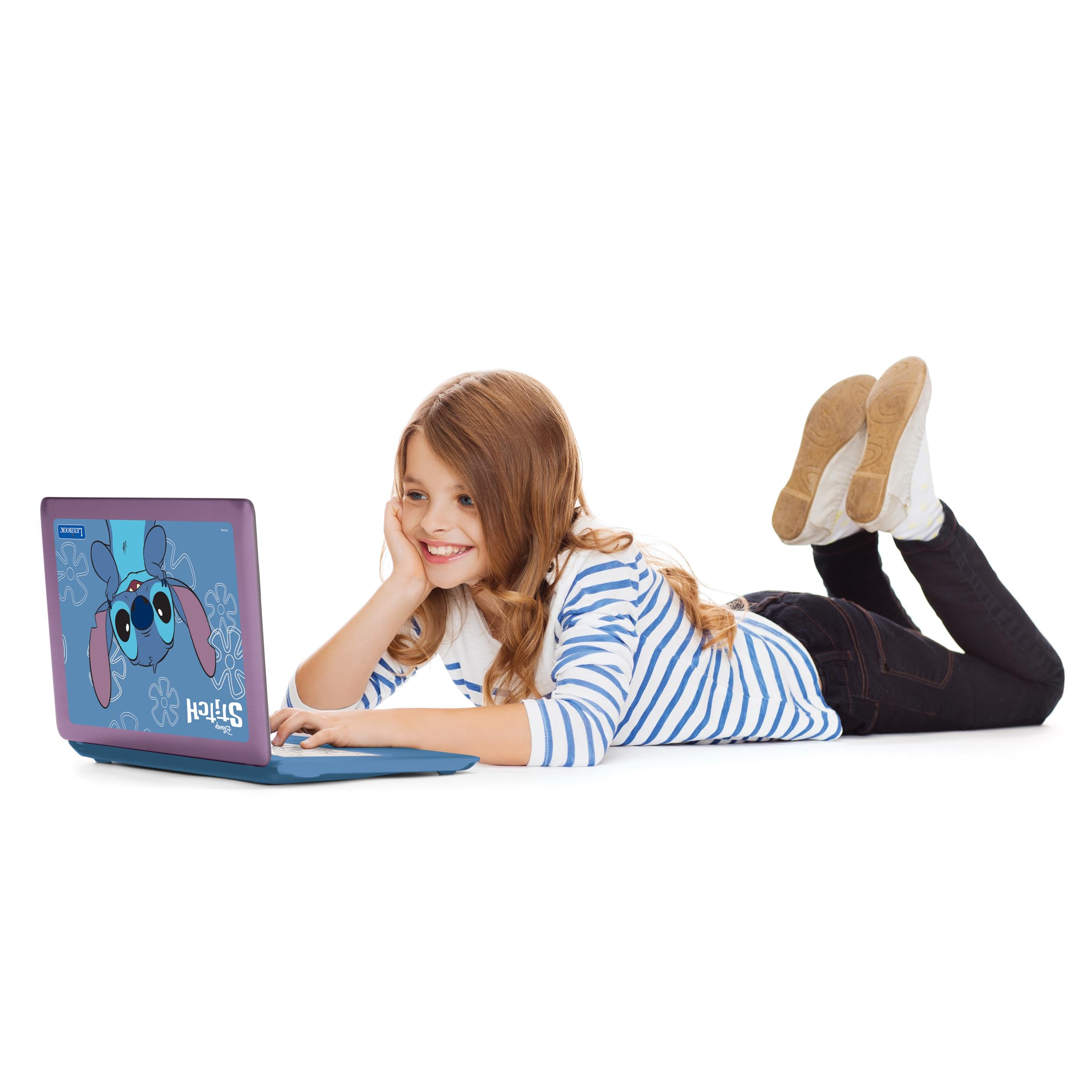 Lexibook, Disney Stitch, Computer educativo bilingue Stitch con 170 attività Inglese/Italiano, JC599Di5