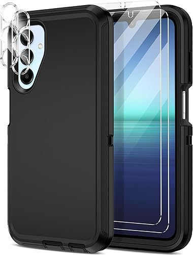 I-HONVA Funda para Samsung Galaxy S23 Plus, S23 Plus de 6.6 pulgadas con 2 protectores de pantalla + 2 protectores de lente de cámara, resistente a