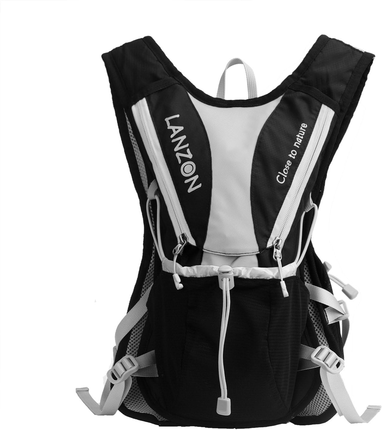 LANZON 2L Hydration Pack (NO Bladder), Marathon Running Vest, Hiking Cycling Backpack