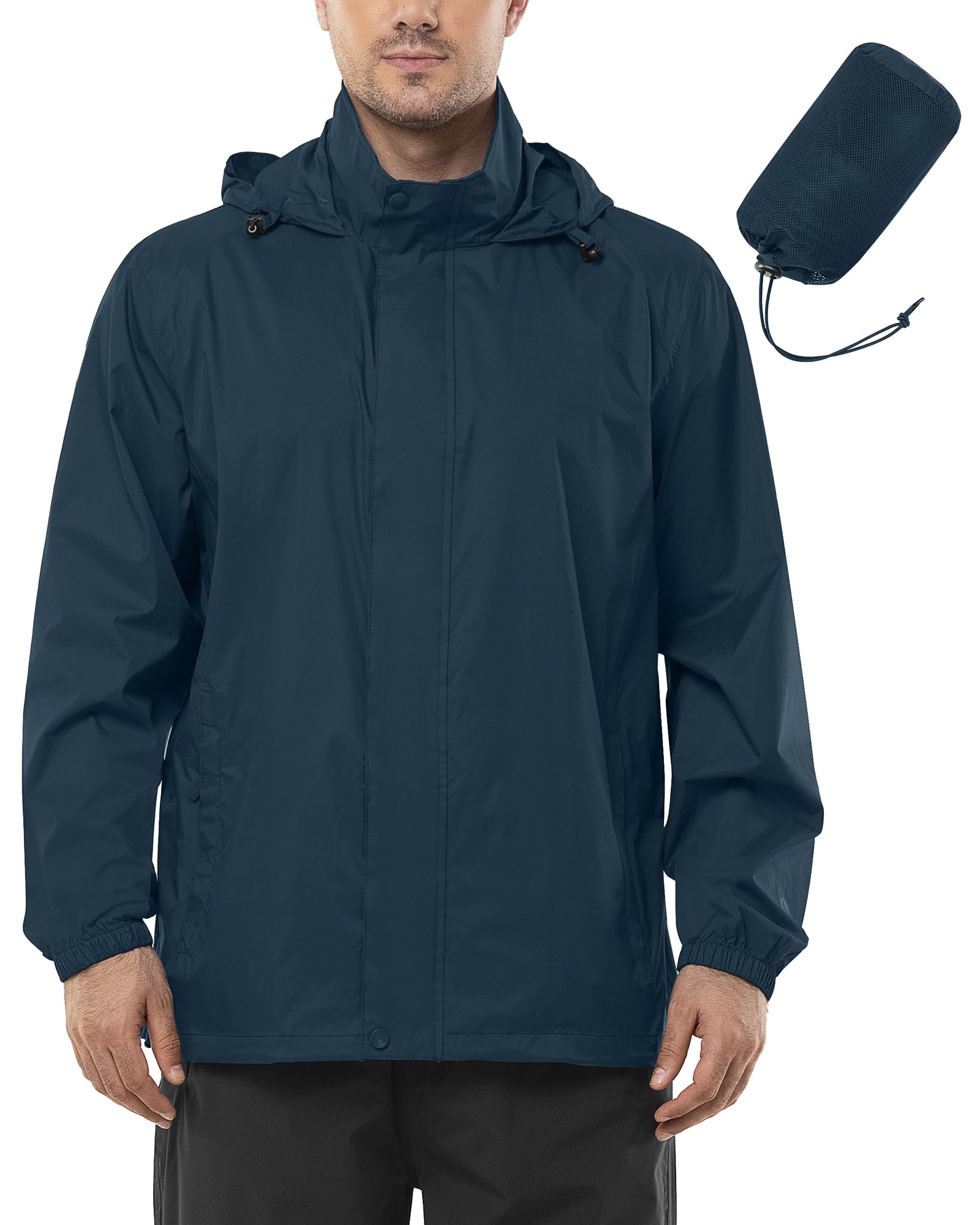 Outdoor Ventures Chubasquero hombres impermeable ultraligero delgado plegable impermeable transpirable bicicleta impermeable deporte