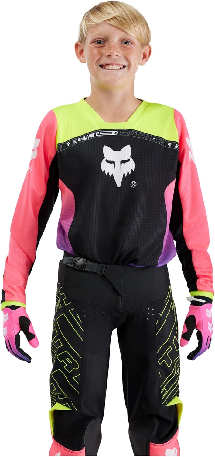 Fox Racing Youth 180 Motocross Dirt Bike Jersey, Pink Elevated, X-Large