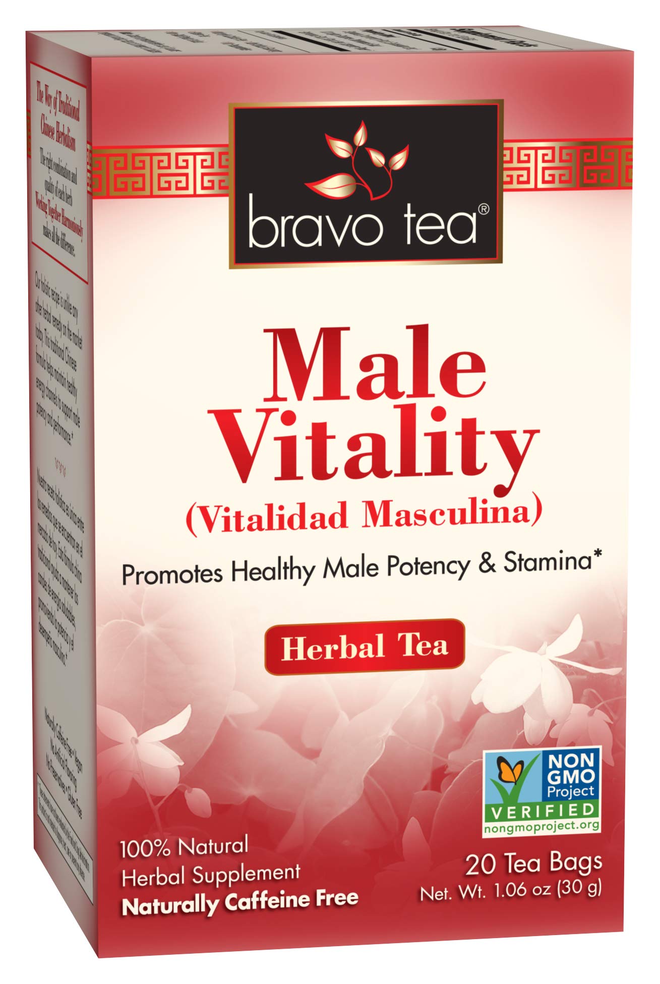 Bravo Teas Male Vitality Herbal Caffeine Free, 20 Bags