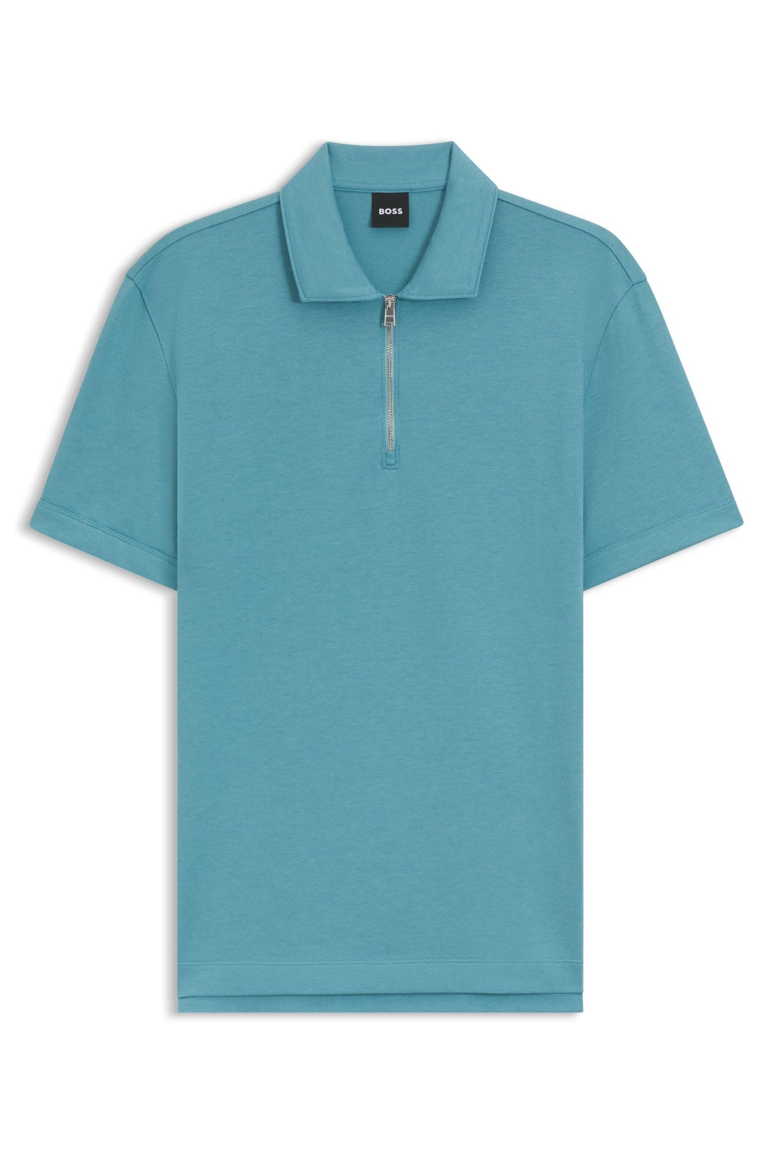 BOSS Herren H-Paras 57 Poloshirt aus Piqué mit Reißverschluss am Kragen