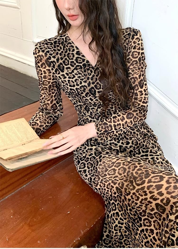 Korean Style hot Long Sleeve Ruffle -Square Fish Dress for Women