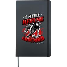 Parkour Freerunning I Still Refuse To Be Grounded Traceur Hardcover Journal, Black