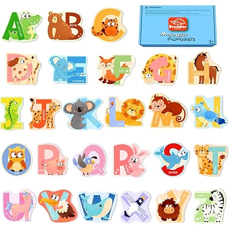 Kids Jumbo Wooden Alphabet Magnets