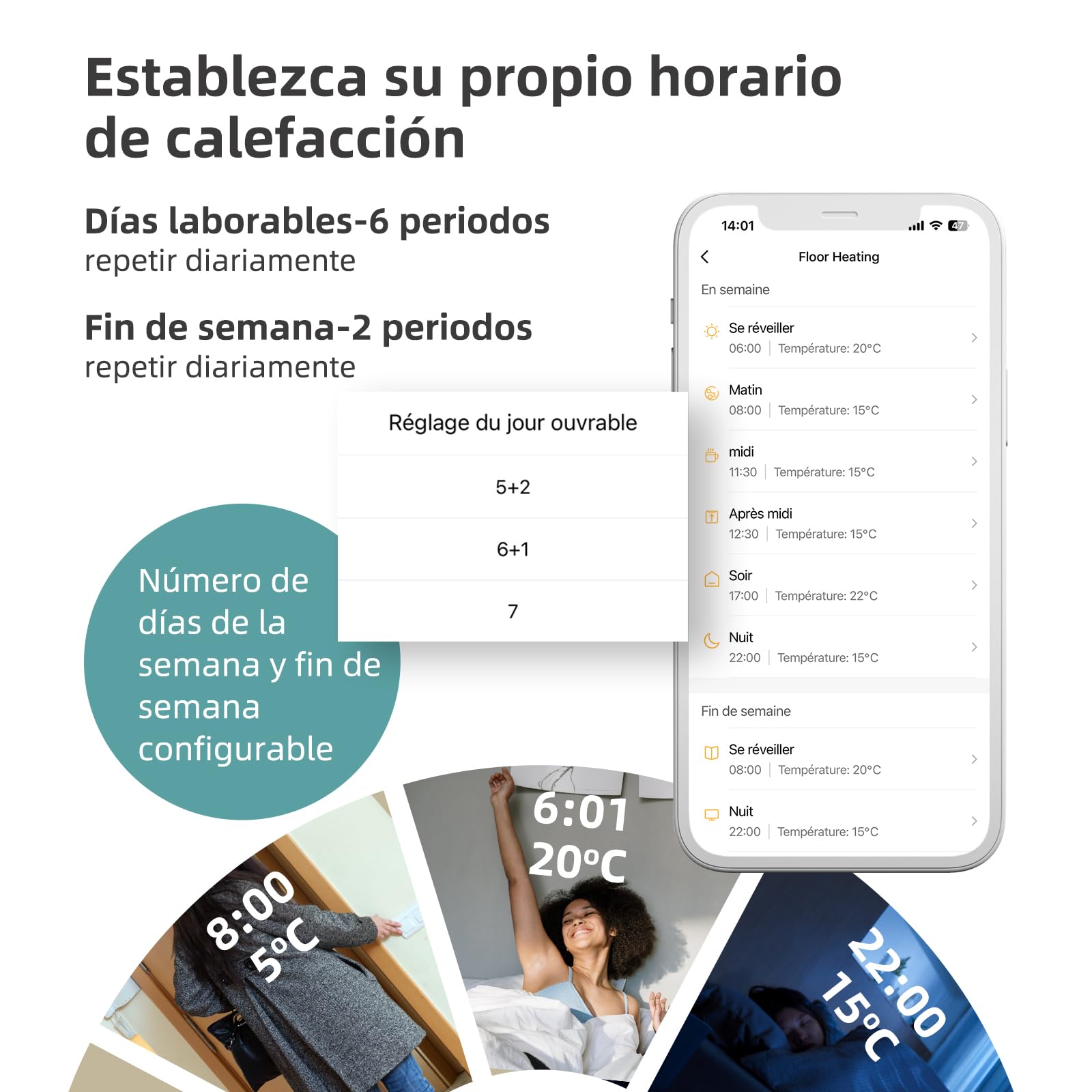 Termostato WiFi de 2 Hilos a Pilas para calderas de Gas.termostatos programable Diario controlable por Tuya o Smart Life.Termostato Compatible con Google Assistant y Alxea.