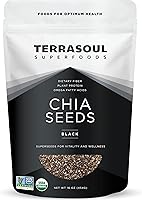 Terrasoul Superfoods Organic Black Chia Seeds 16 oz - Omega-3 Rich Superfood for Heart Health, Digestion & Energy Boost