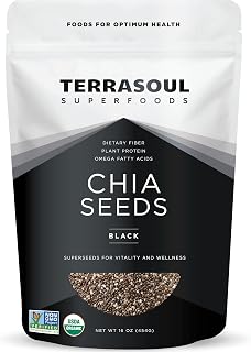 Terrasoul Superfoods Organic Black Chia Seeds 16oz | Fresh Nutrient-Dense Superfood for Energy, Smoothies & Wellness