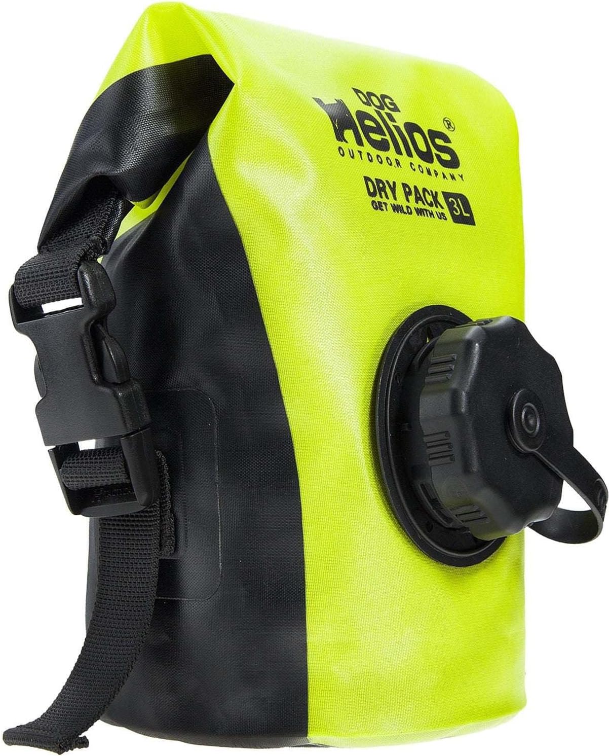 DOG HELIOS Grazer' Waterproof Outdoor Travel Dry Food Dispenser Bag, 3L, Yellow