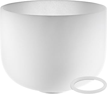 Minel CSB9A Sonic Energy Collection Crystal Singing Bowl, 9-Inch, Brow Chakra, 432Hz/A Silicone Ring Included