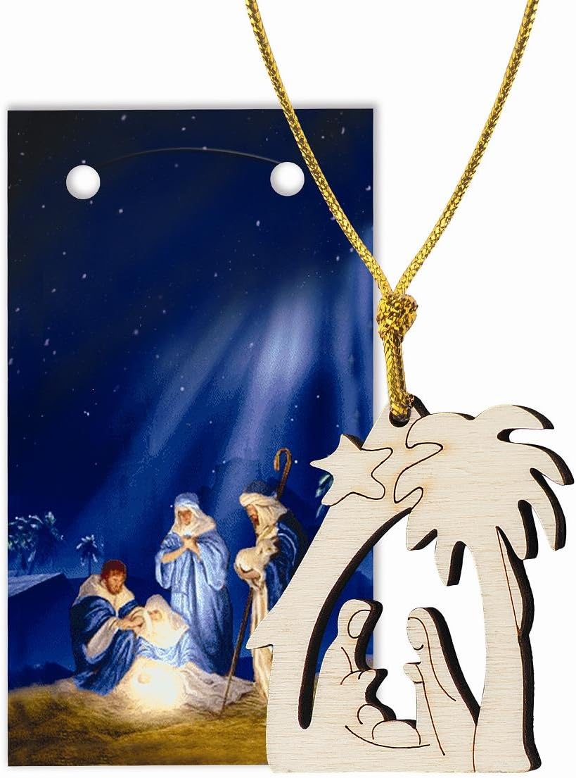 Crib Nativity Mini Set. Nativity for a Christmas Tree. Nativity Set. Christmas Christmas Nativity