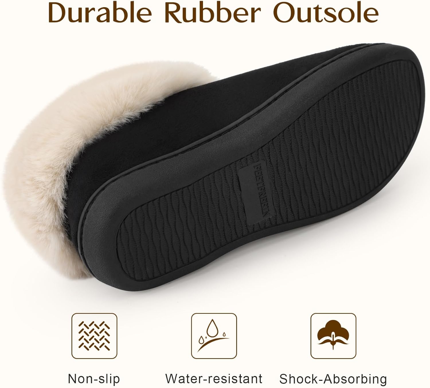 Women's Microsuede Bootie Slippers Warm Winter Memory Foam House Shoes for Indoor Outdoor - Image 5