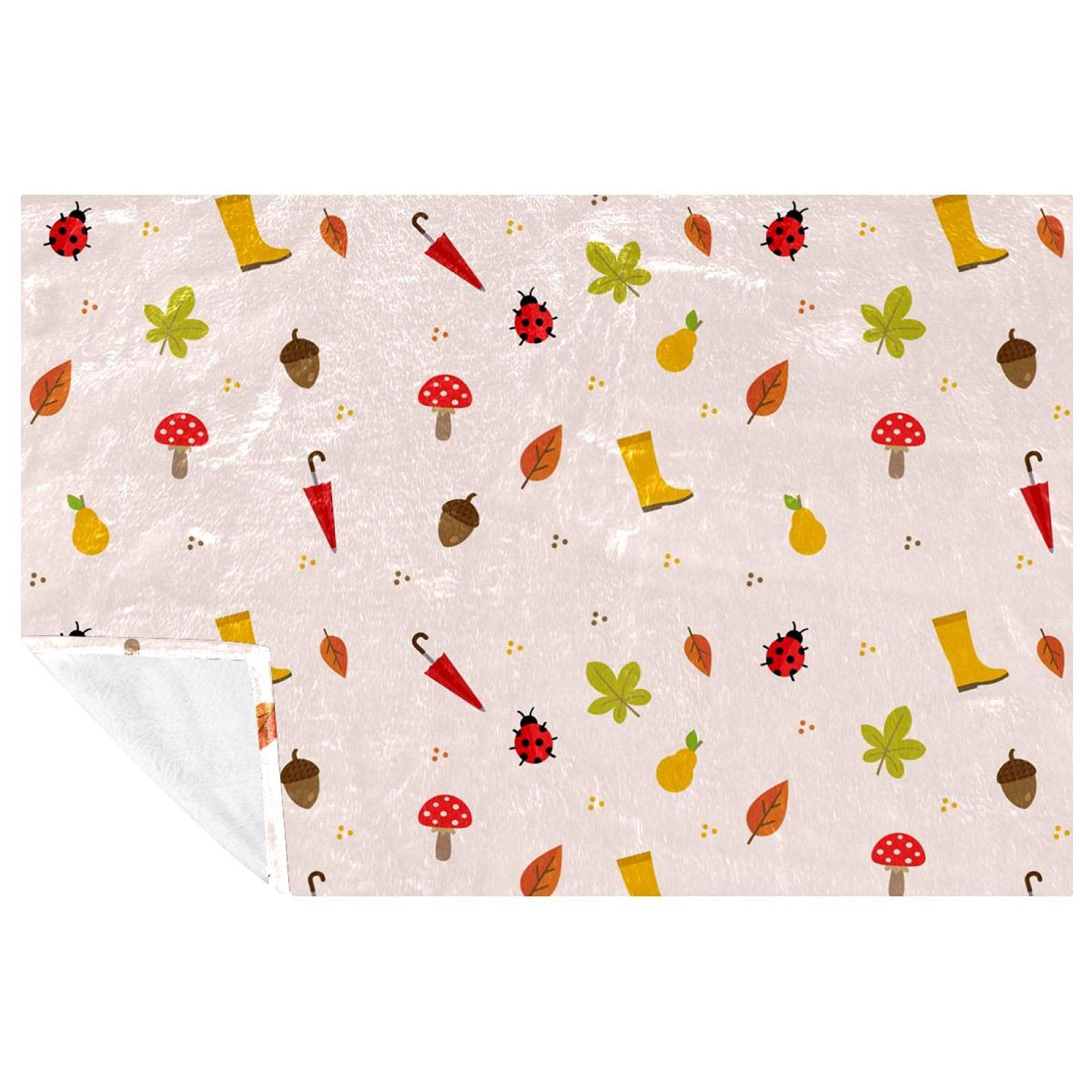 Couverture douce automne 150x100 cm en flanelle chaude pour lit et canapé