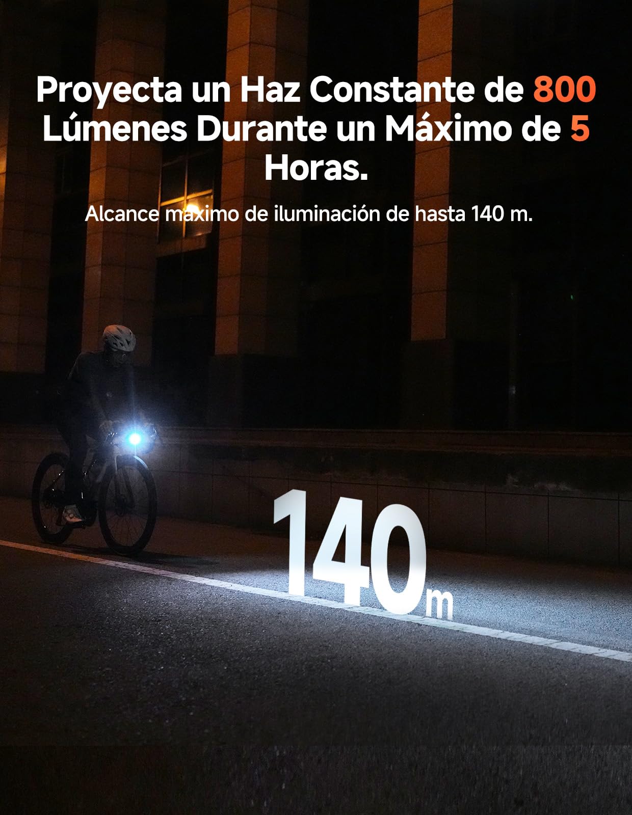 iGPSPORT Luz Bicicleta，500/800/1200/1800 Lúmenes Faro Delantero Brillante para Bicicleta para Ciclismo Nocturno Recargable E Impermeable