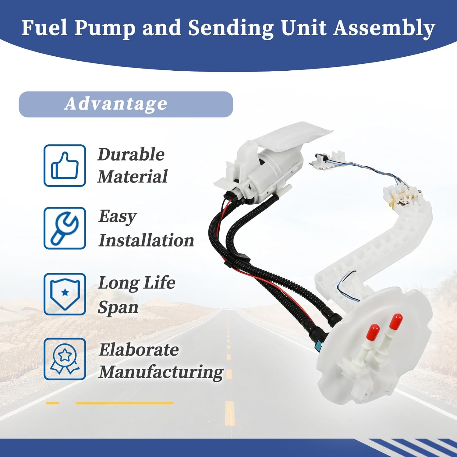 25060-4S426 Fuel Pump and Sending Unit Assembly Compatible with Nissan Frontier/Xterra 1999-2004 - Complete Fuel Module with Tank Gauge, Pump & Mounting Bracket