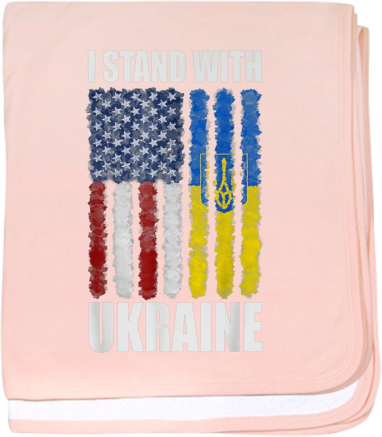 CafePress Ukrainian Lover I Stand with Ukraine Baby Blanket, Super Soft Newborn Swaddle