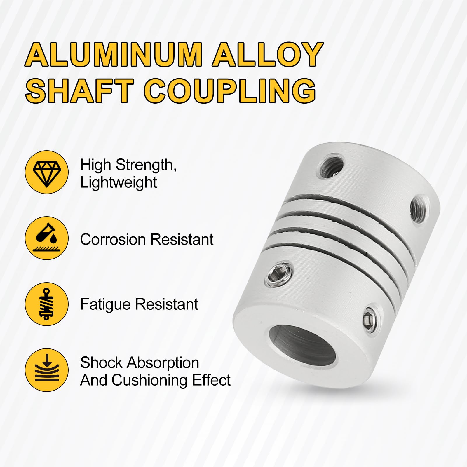 QUARKZMAN 4 Piezas De Acoplamientos Flexibles De 2mm A 7mm Conector De Junta De Aleación De Aluminio Acoplamientos De Eje Flexible Para 3D Máquina CNC Motor Guía DIY Encoder D15 X L20mm
