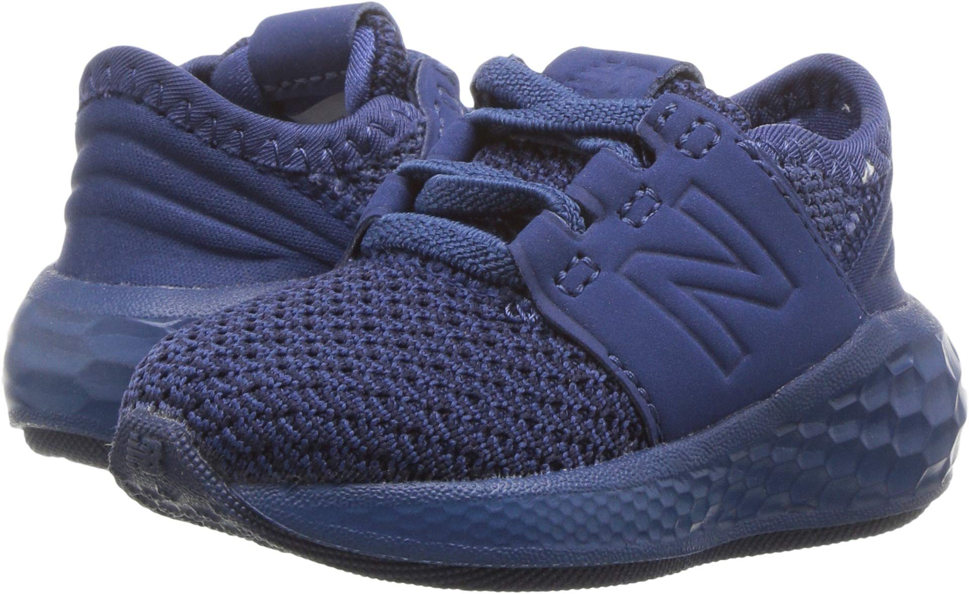 New Balance Baby PLAYGRUV V2 Bungee Running Shoe, Concrete/Black, 3 Wide US Unisex Infant