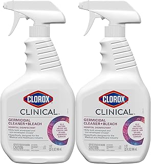Sponsored Ad - Clorox Clinical Germicidal Cleaner + Bleach Hospital Disinfectant, 32 Fl Oz, Pack of 2