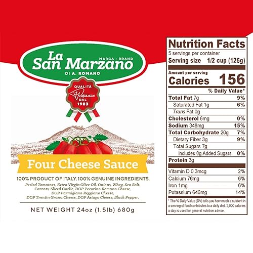 Miniatura 28 de La San Marzano Salsa Marinara, 24 onzas, salsa para pasta hecha en Italia, tomate multiusos de calidad premium, todo natural, dieta mediterránea