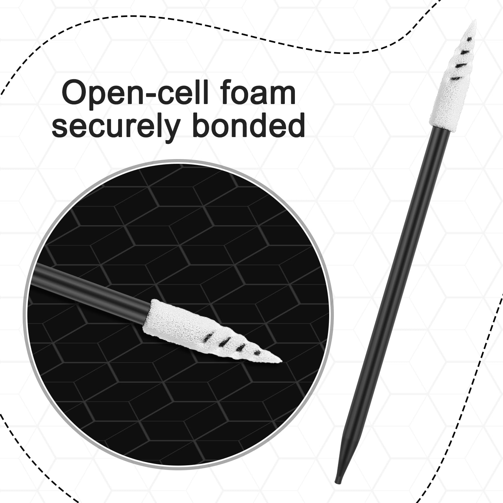 Outus 200 Pieces Foam Tip Swab Sticks Cleaning Swabs — Amazon image 7