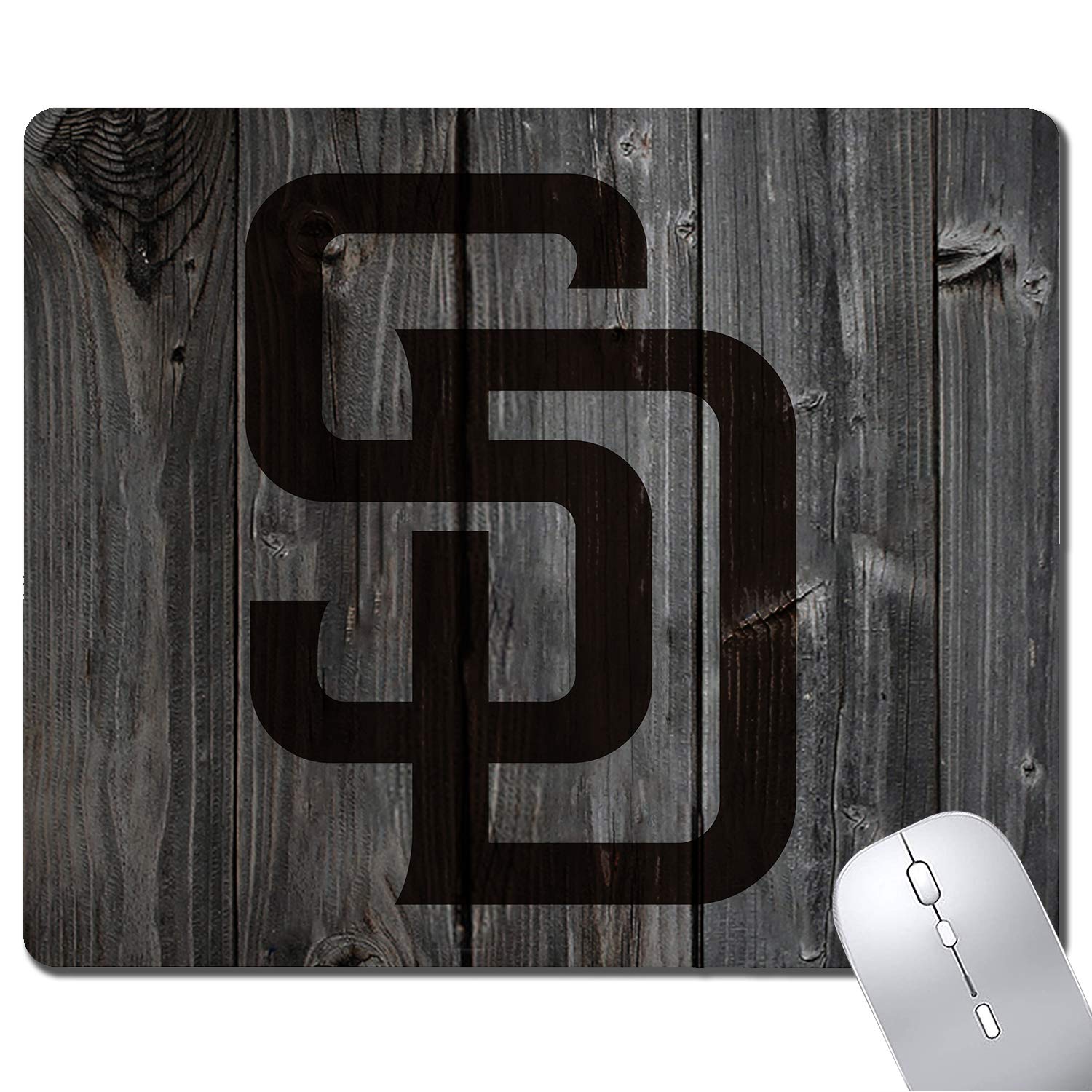 Wood Grain Design Sports Mouse Pad, Non-Slip Rubber Base Gaming Mousepad, Desk Accessories - Mouse Pads for Laptop, Office Supplies
