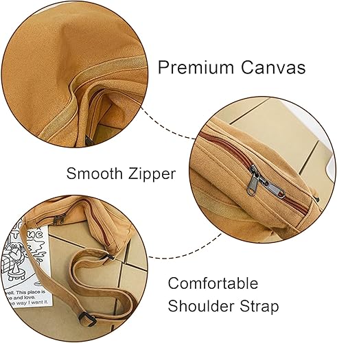 Miniatura 2 de Bolsos de lona para mujer, bolsos de hombro grandes, bolsas cruzadas informales, bolsa de mensajero, bolsa de compras, viajes