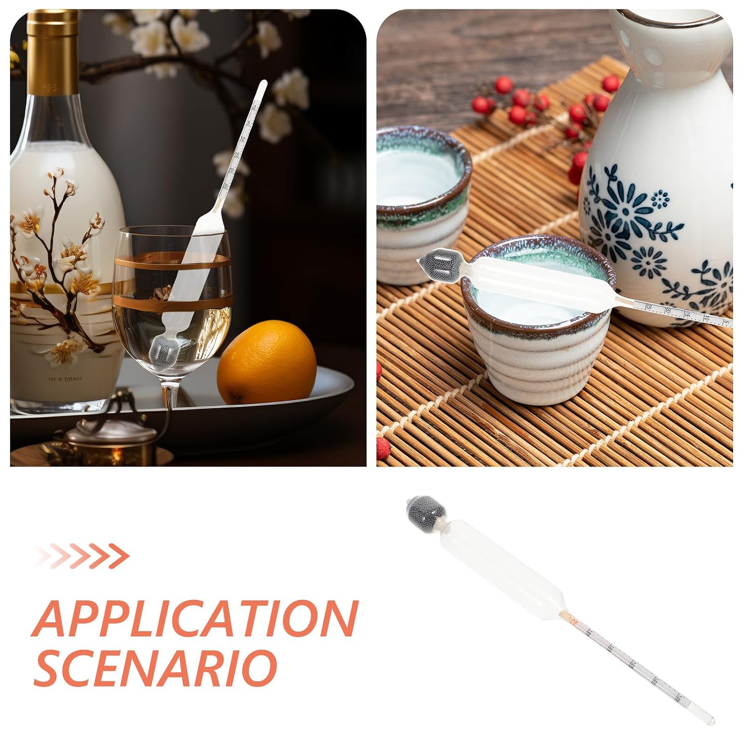 VALICLUD Milk Lactometer Hydrometer 0-25 Scale Milk Density Meter Portable Lactate Tester for Kitchen and Dairy