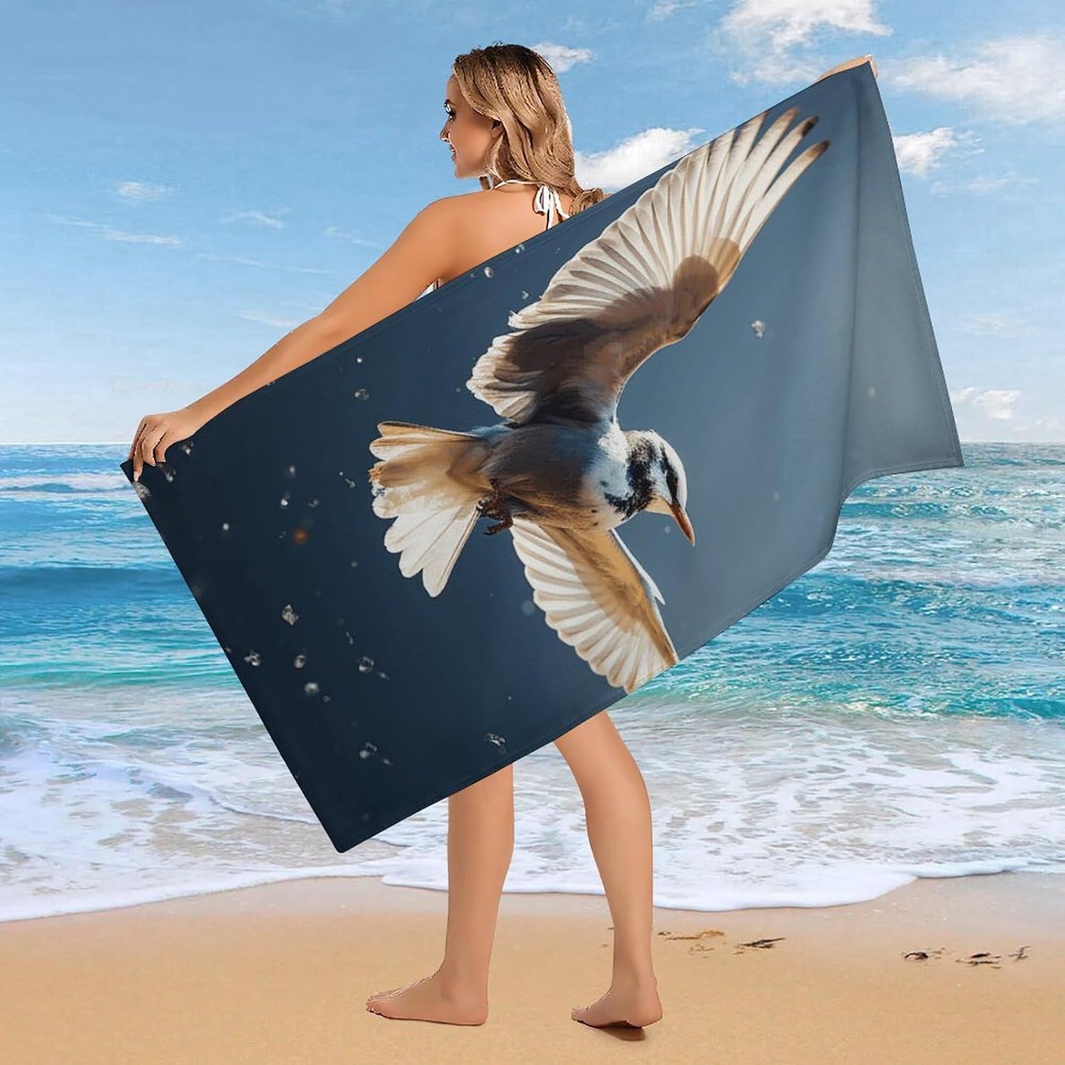 Bird Migration Oversized Beach Towel Set 31x 61 in image 4