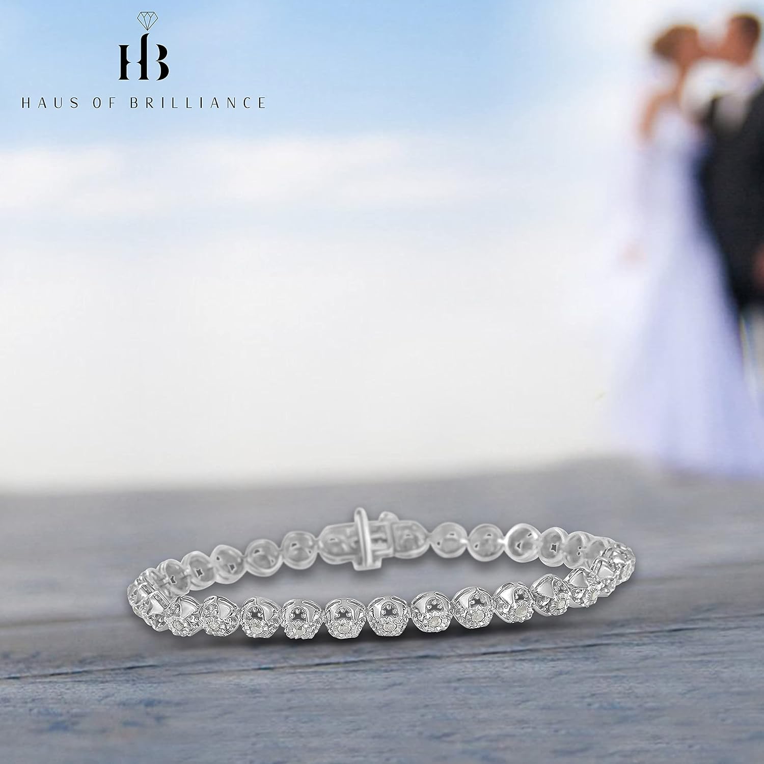 Original Classics .925 Sterling Silver 1.0 Cttw Miracle Plate 7" Diamond Bracelet (I-J Color, I3 Clarity)