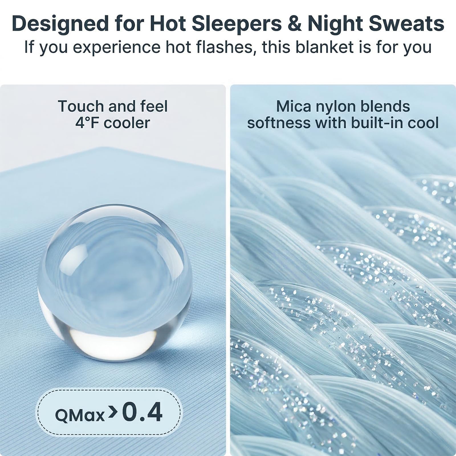 Coperta Rinfrescante Estiva, 2 in 1 Coperta Estiva, Giapponese Arc-Chill | Questa coperta rinfrescante è una rivoluzione per chi soffre il caldo e per coloro che combattono la sudorazione notturna.