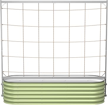 Vego Garden 6.5ft Long Tomato Metal Frame Trellis, Garden Trellis for Climbing Plants Like Cucumber Beans Tomatoes & Vines, Garden Beds Not Included