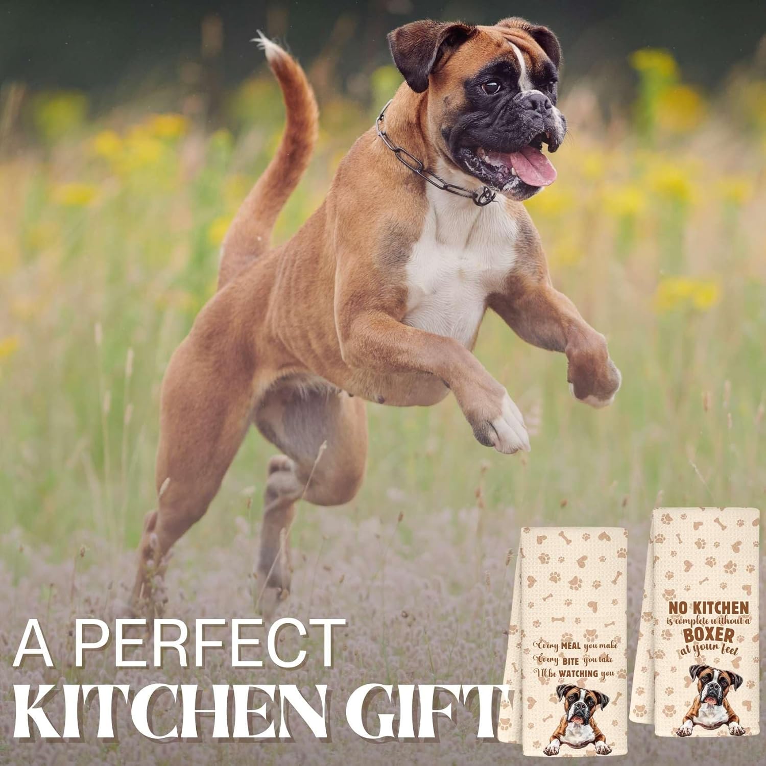 InnoBeta Boxer Dog Gifts, Boxer Mom Gifts, Kitchen Towel 2 Pack with Boxer Dog, 16x24 in Microfiber Dish Tea Towel, Hand Towel Gifts for Housewarming, Birthday, Christmas - Image 7