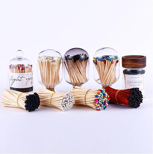 Miniatura 2 de Cerillas blancas decorativas de 2.55 pulgadas (150 unidades), fósforos de seguridad de madera largos para velas, baño, cerillas de velas, fósforos