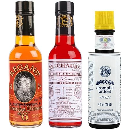 Bitters "Triple Play" Variety 3-Pack: Angostura, Peychauds and Regans
