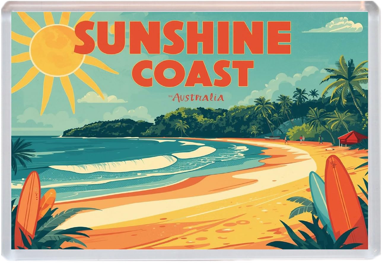 Sunshine Coast - Australia - Jumbo Artistic Fridge Magnet 96 x 67mm BBSFHM3192