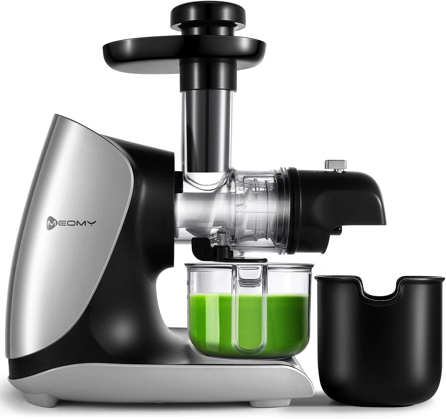 Juicer Machine, MEOMY Slow Masticating Juicer with Ceramic Auger, 2-Modes High Yield Juice Extractor with Recipes for Fruits and Vegetables, Easy to Clean with Brush, BPA-Free