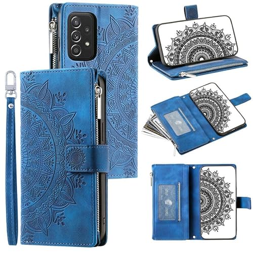 Samsung Galaxy A35(�J���[:�u���[) �ԕ� ���U�[ �W�b�p�[ �E�H���b�g �P�[�X �J�o�[ �t���b�v�t��