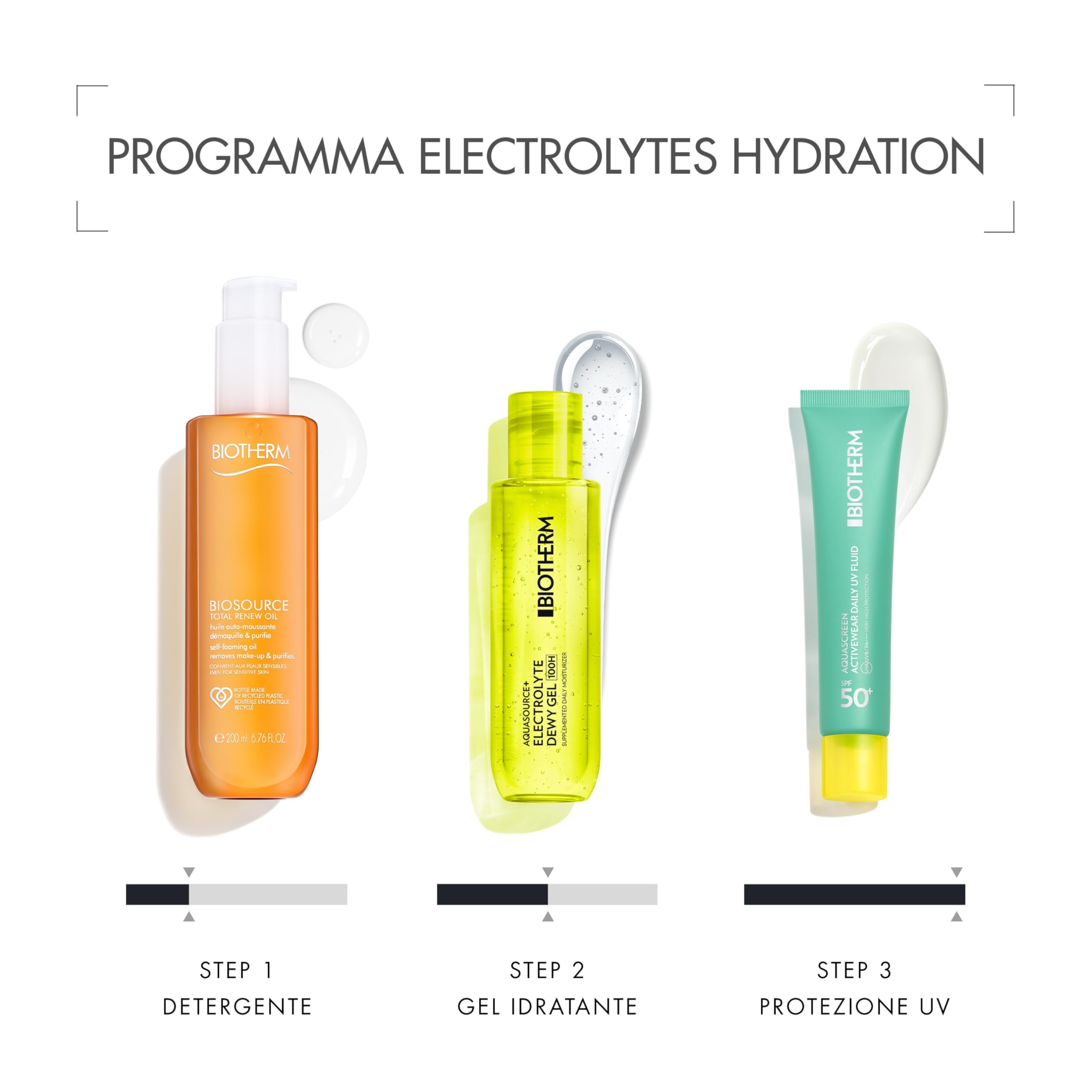 BIOTHERM Aquasource+ Electrolyte Dewy Gel 100H, Gel Idratante Leggero, Per Tutti i Tipi di Pelle, Fino a 100H di Idratazione, Pelle Elastica e Compatta, Con Elettroliti e Hyalu B3, 100 ml