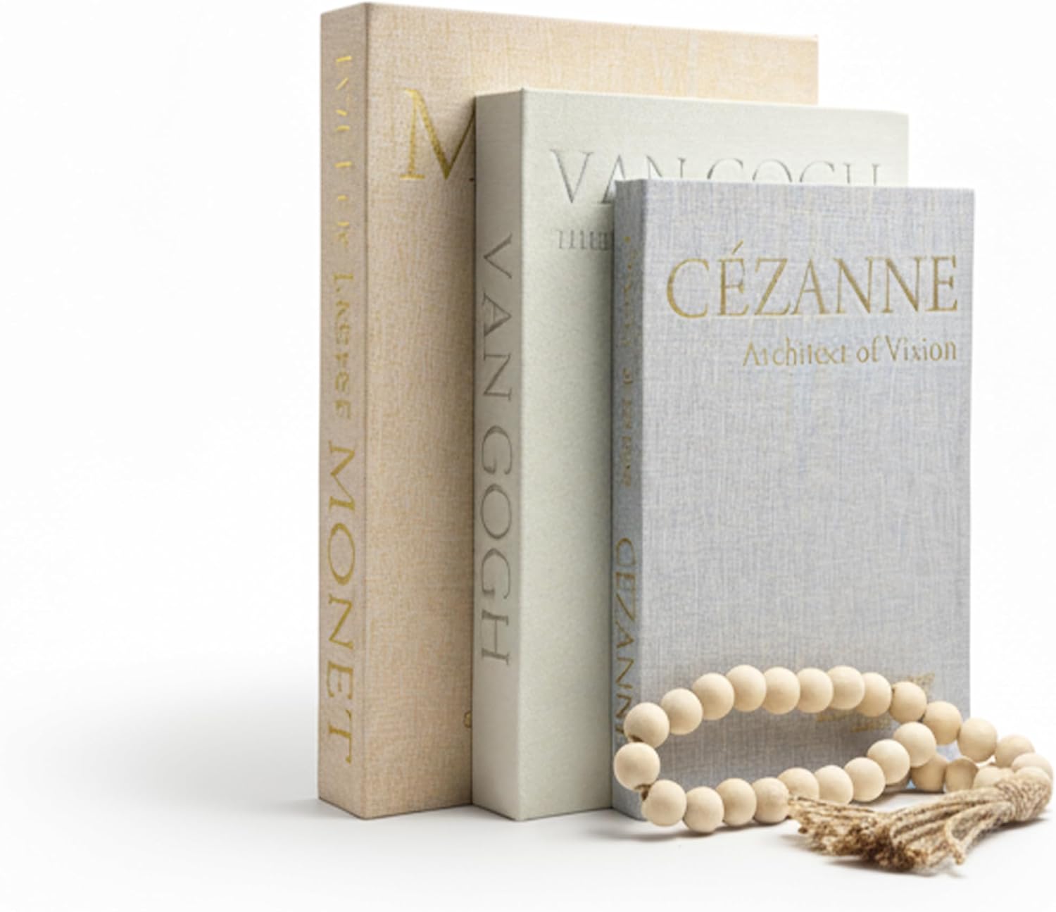 TwoDays Decorative Books for Coffee Table Decor – Faux Book Storage Box Set for Home Shelves, Linen Fabric Storage Boxes, Aesthetic Stacked Book Decoration for Living Room (Set of 3)