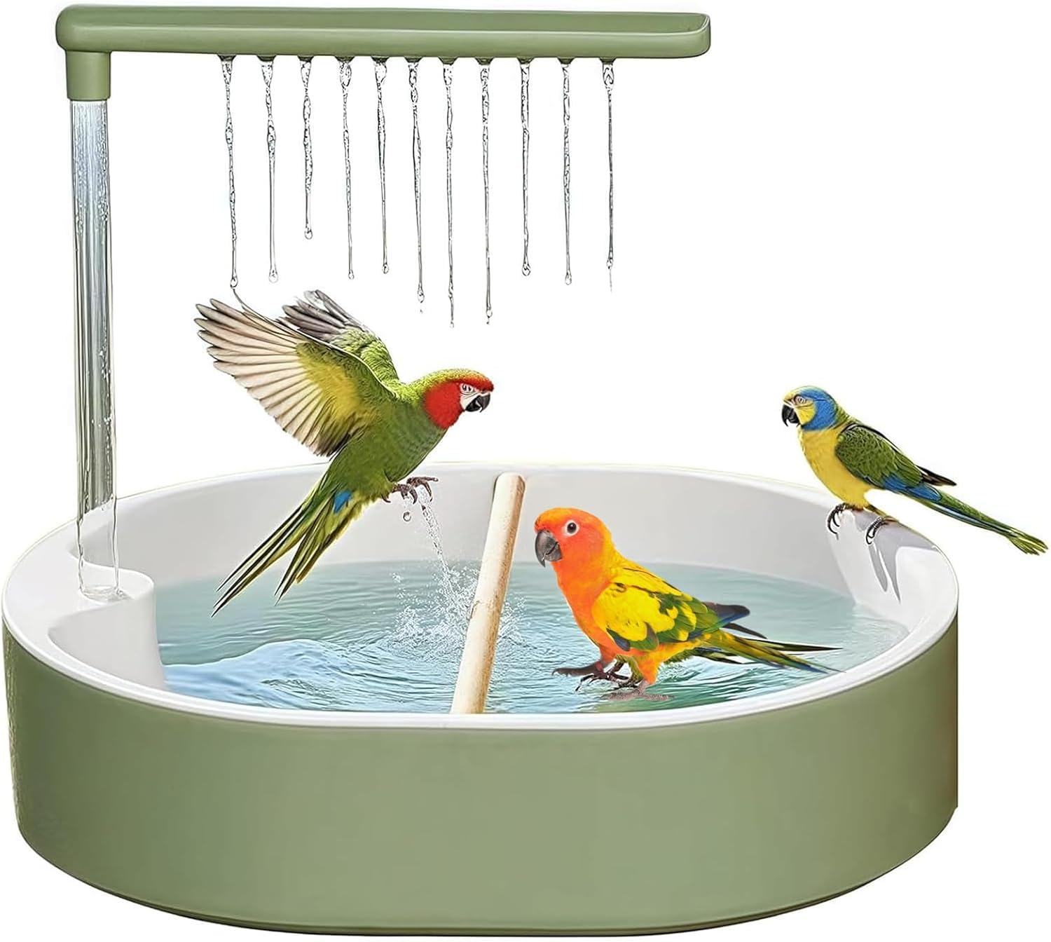 Byffoer Bird Badehaus Badewanne,Vogeldusche Wellenperitich Wellenperitich Dusche,Automatic-Haustier-Vogeltränke,Multifunktionaler Vogeldusche,Vogelbadewanne,für Periquitos